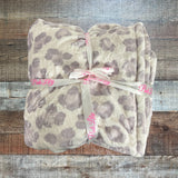 Pink Lily Animal Print Blanket NEW