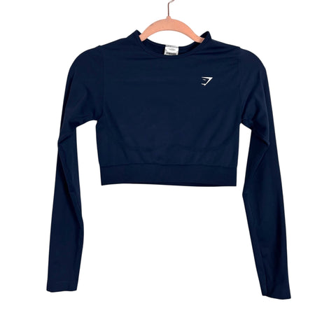 Gymshark Navy Crop Top - Size S