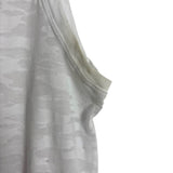 Evolution and Creation White Camo Print Slightly Sheer Tank- Size M (see notes)