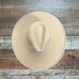 Pink Lily For Next Time Ivory Wide Brim Hat NWT