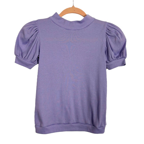 Be Elizabeth Light Purple Puff Sleeve Top - Size 8 Girls