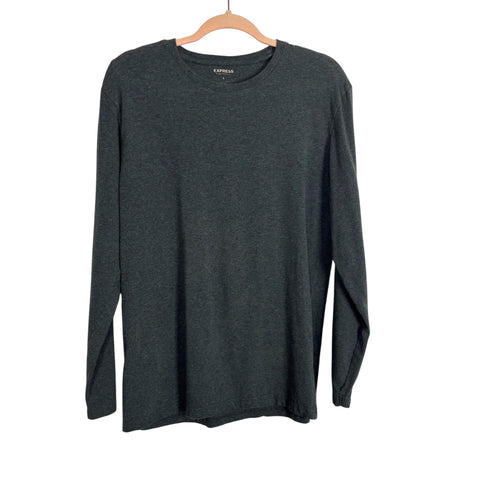Express Grey Long Sleeve Top - Size Men's L