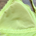 Aerie Neon Yellow Lace Padded Bralette- Size L (see notes)