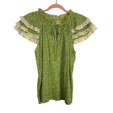 Olivia James Green and Blue Printed Top- Size XS (we have matching skirt)