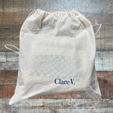 Clare V. Black and White Louis Bag with Dust Cover NWT