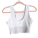 Lululemon White with Pinhole Waist Cropped Tank- Size ~M (see notes, no size tag, fits like a medium)