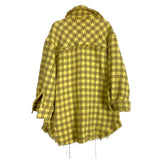 Zara Yellow/Mocha Houndstooth Frayed Hem Jacket- Size 6Y (see notes)