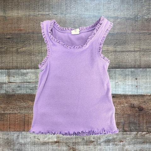 Baby Gap Purple Ribbed with Crochet Trim Tank- Size 3 years