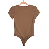 Abercrombie & Fitch Mocha Soft A&F Collection Thong Bodysuit- Size S