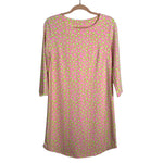 Mahi Gold Pink and Green Animal Print Dress- Size M
