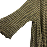 We the Free Olive and Navy Striped Flowy Asymmetrical Hem Top- Size XS/S