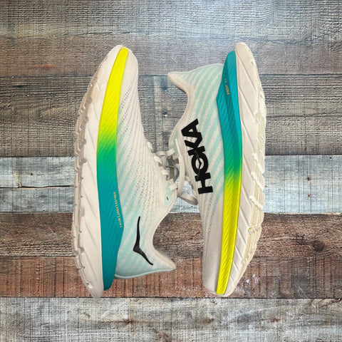 Hoka White Mach 5 Sneakers - Size 7.5B