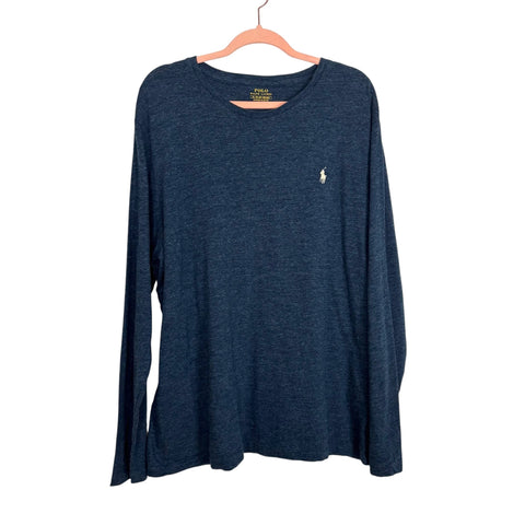 Polo Ralph Lauren Blue Custom Slim Fit Long Sleeve Shirt - Size Men's XL