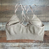 Aerie Light Purple Ribbed Padded Sports Bra- Size S