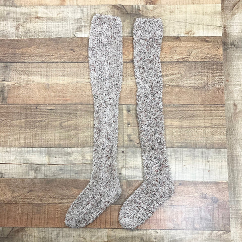 No Brand Multi-Color Fuzzy Knit Leg Warmer/Boot Knee Socks