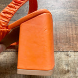 Scoop Neon Orange Double Ankle Strap Block Heel Sandals- Size 7.5 (see notes)