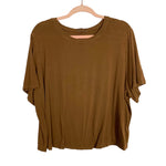 Nuuds Brown Cropped Tee-Size XL (we have matching pants)