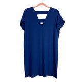 Lilla P Navy V-Neck with Back Cut Out Dress- Size M