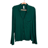 Auden Green Ribbed Pajama Set- Size M