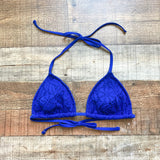 Aerie Blue Crochet Triangle Padded Bikini Top- Size S (we have matching bottoms)