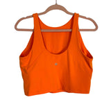 Lululemon Orange Built in Shelf Bra Cropped Tank- Size 12 (see notes, we have matching leggings)