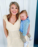 Old Navy White/Yellow Gingham Dress - Size M