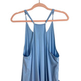 No Brand Light Blue Racerback Tank with Pockets Jumpsuit- Size S