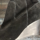 Sole Society Black Knee High Wedge Boots - Size 9.5 (See Notes)