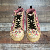 Steve Madden Girl’s Glitter High Top Sneakers- Size 2 (see notes)