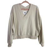 Aerie Cream V-Neck Sweatshirt- Size S (see notes)