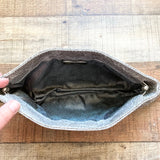 Lauren Merkin Snakeskin Leather Clutch with Dust Bag