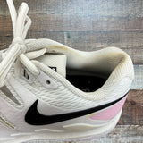 Pre-Owned Nike Zoom White Pink Heel Sneakers- Size 9 (see notes)