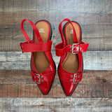 Wild Fable Red Buckle Flats- Size 8.5 (see notes)