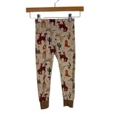 Caden Lane Tan Cowboy Print Two Piece Pajamas- Size 3T (see notes, sold as a set)