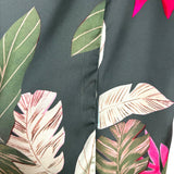 Lovers + Friends Green/Pink Tropical Print Satin Pants- Size S (see notes, Inseam 36”)