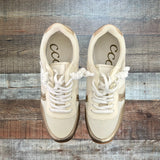 Ccocci Off White Gold Metallic Phoebe Sneakers - Size 7.5 (In Great Condition)