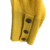 Halogen Mustard 100% Merino Wool Button Front Cardigan- Size M