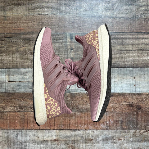 ADIDAS Mauve Animal Print Ultra Boost Sneakers - Size 8.5