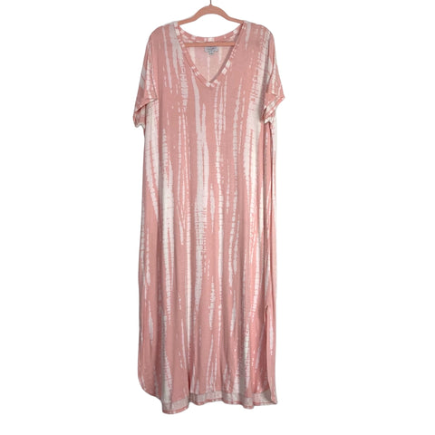 Mudpie Pink Tie-Dye Side Slits Dress- Size L (sold out online)