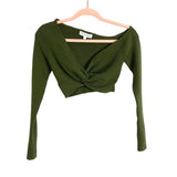 All the Ways Olive Ribbed Off the Shoulder Camille Twist Short Set- Size S (sold out online, sold as a set)