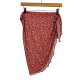 SHEIN Brick Animal Print Swimsuit Set With Sarong - Size S (See Notes)