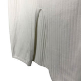 Free People White Ribbed Front Slit Skirt- Size S