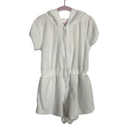 Tucker + Tate White Terry Cloth Hooded Swimwear Romper- Size 3 Years