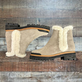 Marc Fisher Suede Fur Lined Boots- Size 6.5