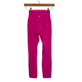 Lululemon Bright Pink Ribbed Leggings - Size 2 (Inseam 24")
