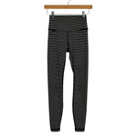Lululemon Black/White Stripe Leggings - Size 4 (Inseam 26")