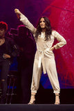 HANEY Tan Satin Jumpsuit - Size 14 (Sold Out Online!)