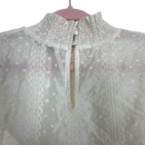 English Factory Cream Swiss Dot Lined Dress- Size XL