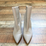 Marc Fisher Light Grey Leather Booties- Size 8.5