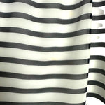 Express White/Black Striped Sheer Overlay Elastic Hem with Back Tie Lined Tank- Size S (see notes)